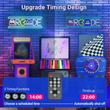 Ugrade Retro Game Ghost Arcade LED Neon Light Sign, Handmade Aesthetic Arcade Night Lamp for Game Room