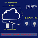 Cloud Neon Signs, LED Light for Wall Decor, Battery or USB Powered Sign Shaped Decoration Lights