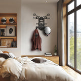 Qmetalart Fathers Gifts Metal Wall Decoration Home Decor Motorcycle Shape Black Wall Art