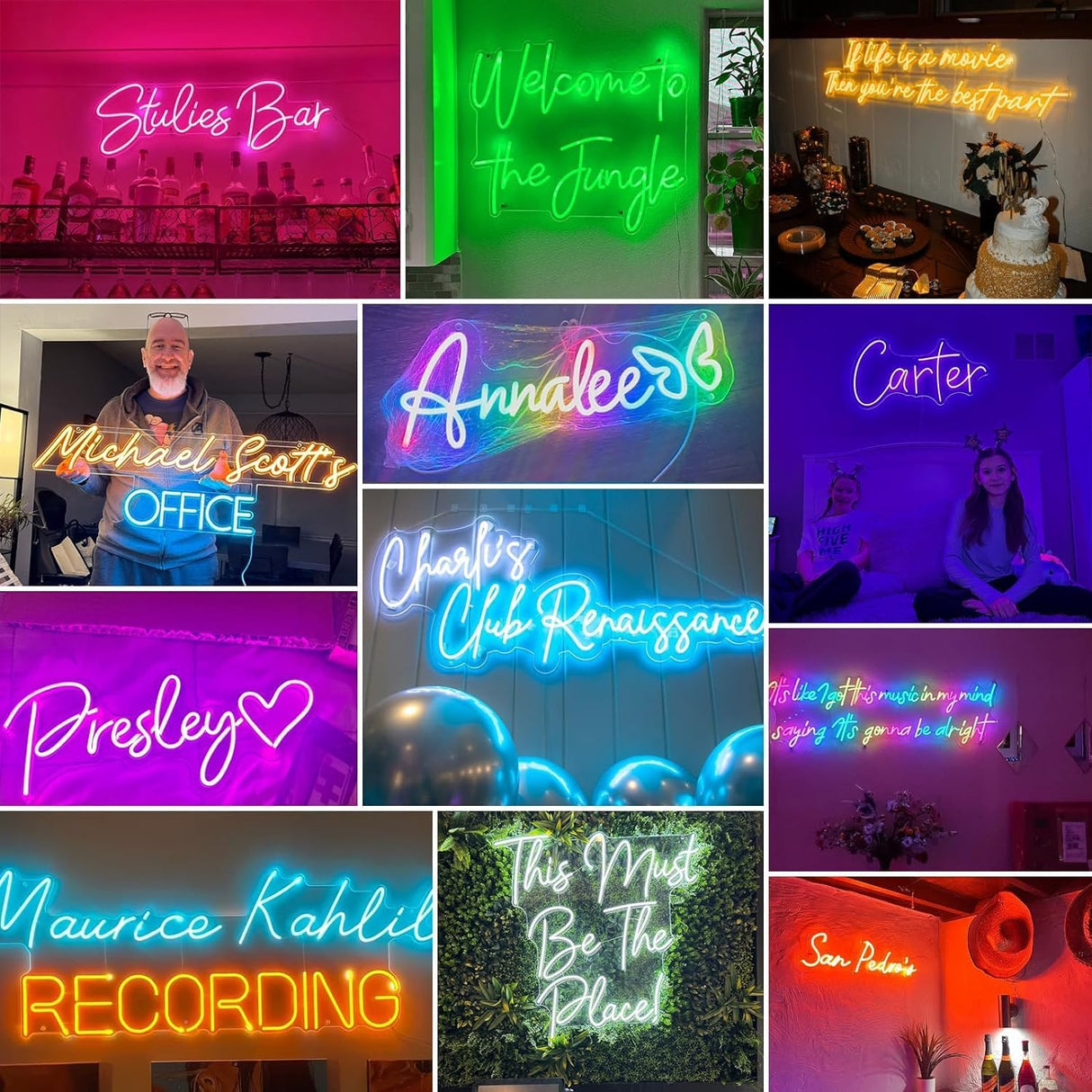 Large Custom Led Neon Name Sign for Room Decor, Personalized Large Led Name Light Sign - Neon Sign Customizable