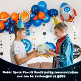24 Pcs Space Pencils for Kids，Novelty Fun Lead Pencils with Eraser Rocket and Space Party Favors for Birthday Party，