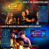 Personalized Bar Led Light for Home Business, Handmade 3D Mirror Light up Sign for Club Pub Man Cave Bistro Lounge Tavern Party Gift