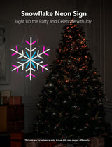 COLOURTHE Snowflake Neon Sign,13.5 Inch Giant Snowflake Lights,