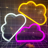 Cloud Neon Signs, LED Light for Wall Decor, Battery or USB Powered Sign Shaped Decoration Lights
