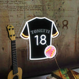 Neon Signs for Wall Decor, Customizable Number Name Softball Neon Sign