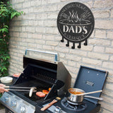 Qmetalart Metal BBQ Sign with Utensil Hangers Smokehouse Wall Art for Outdoor