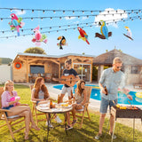 6 Pieces Hawaiian Tropical Birds Hanging Parrot Honeycomb Party