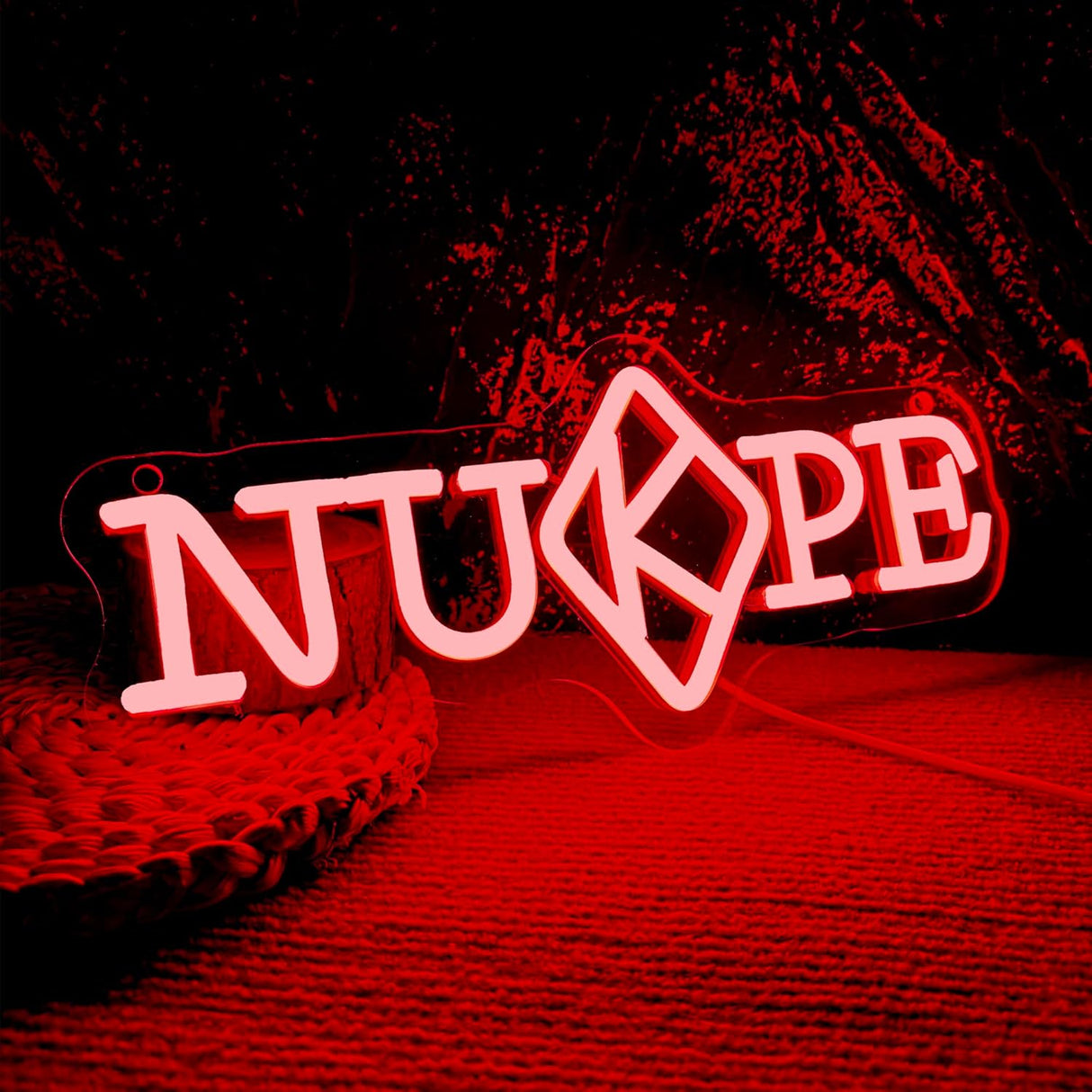 NUPE Kappa Alpha Psi Neon Light Sign Dimmable Red Greek Letters Fraternity Sorority Neon Sign for Party Bar
