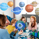 8 pcs Planet Paper Lanterns,10 inch Outer Space Party Decorations, Solar System