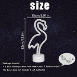 Flamingo Neon Sign, Pink Flamingos LED Neon Light Sign for Women USB/Battery Operated