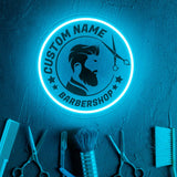 Neon Sign,USB Neon Sign For Hair Salon,3D Engraved Barber’s Opening Welcome led Sign