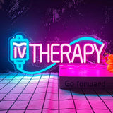 IV Therapy Neon Signs for Wall Decor,Dimmable Nurse Medical Spa Salon Neon Sign,