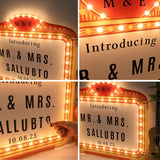 Personalized Wedding Entrance Props Led Marquee Sign for Reception, 22IN Custom