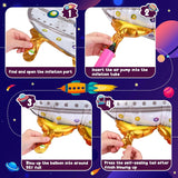 9pcs Space Balloons - Astronaut Rocket Balloons, Planets Themed Party Decorations for Birthday Parties