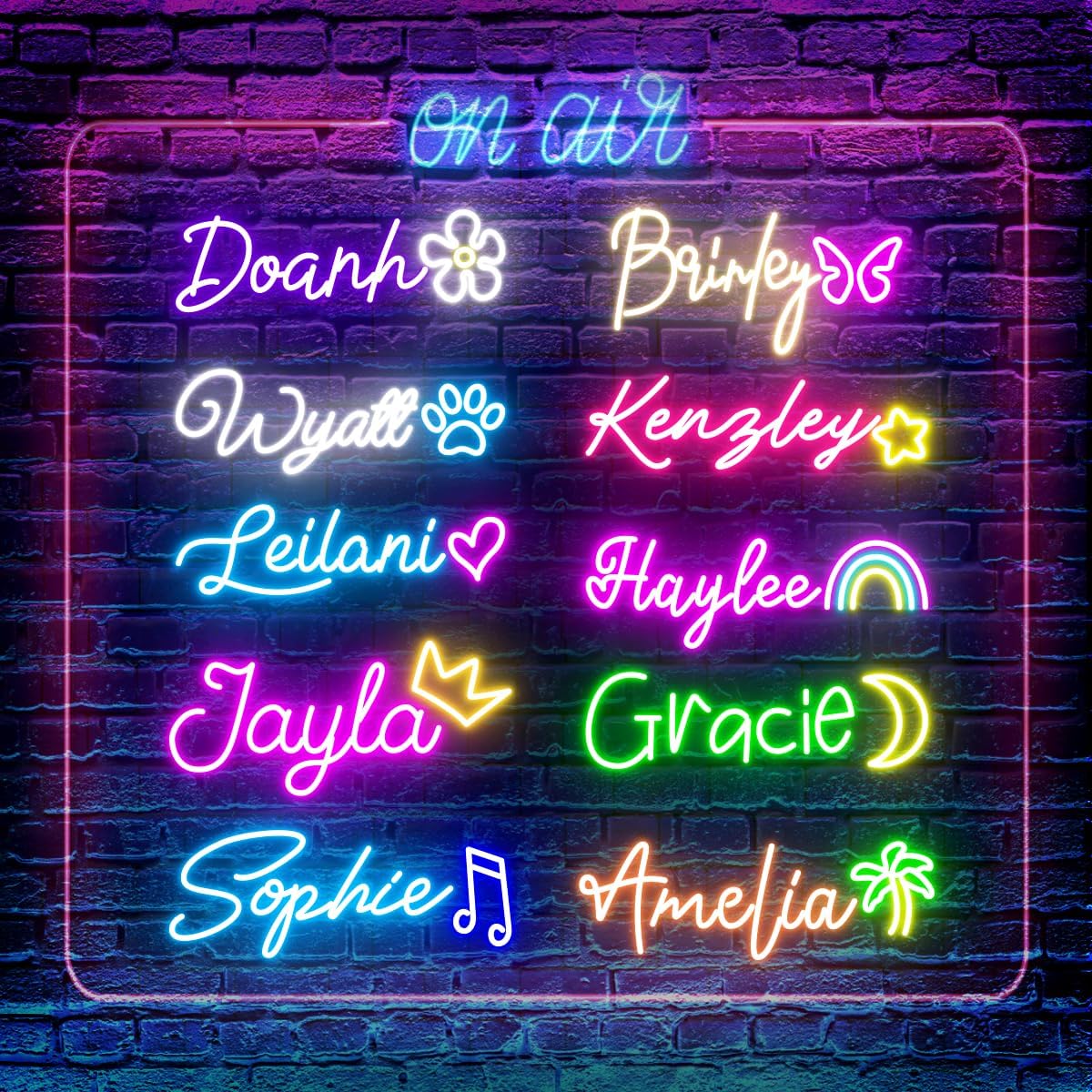 Large Custom Led Neon Name Sign for Room Decor, Personalized Large Led Name Light Sign - Neon Sign Customizable