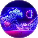 The Great Wave Off Kanagawa Neon Sign for Wall Decor, Handmade Japanese Wave LED Sign
