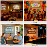 Personalized Bar Led Light for Home Business, Handmade 3D Mirror Light up Sign for Club Pub Man Cave Bistro Lounge Tavern Party Gift