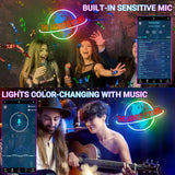 The World is Yours Neon Sign, 7RGB Planet LED Neon Light Lamp for Wall Decor, USB Power for Man Cave Home