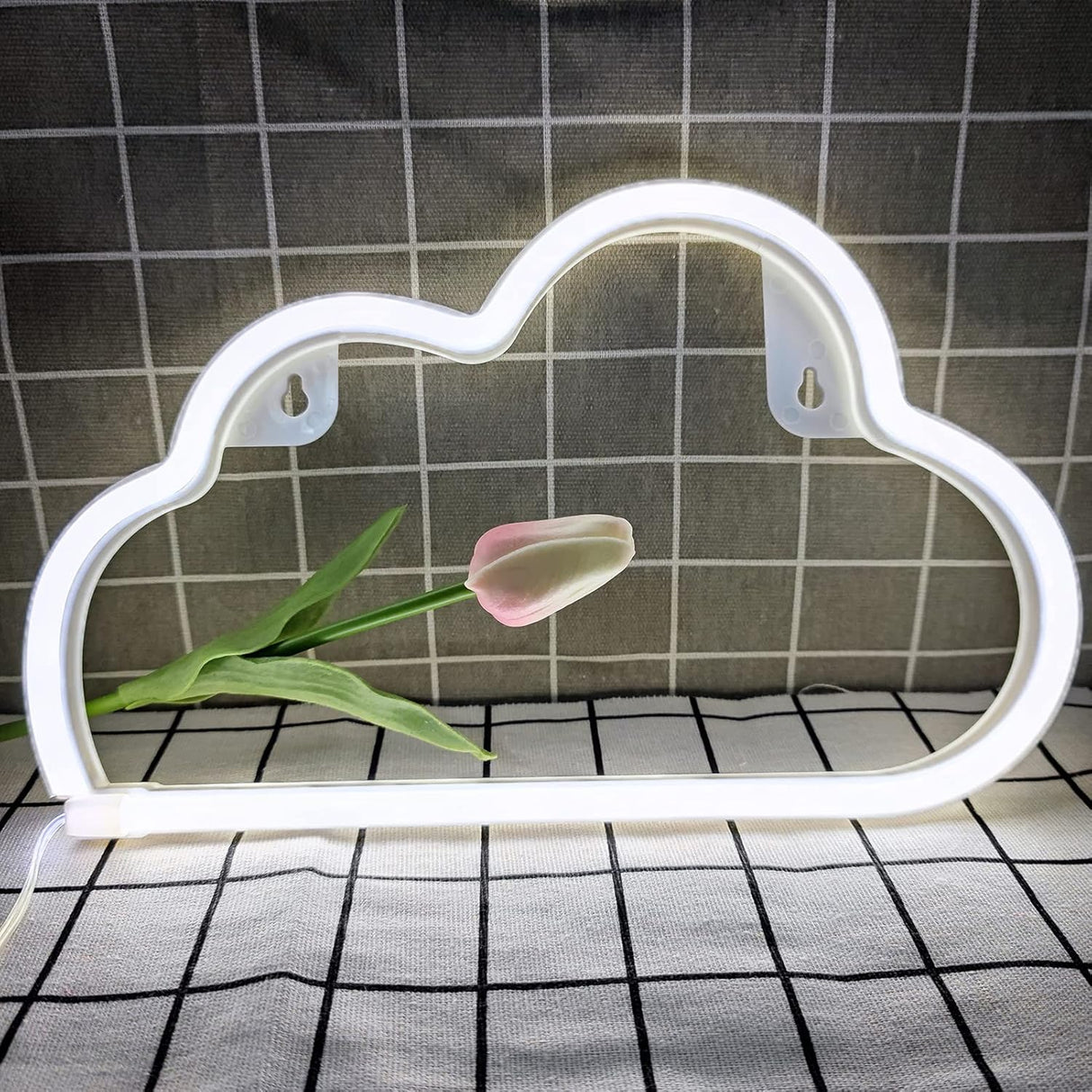 Cloud Neon Signs, LED Light for Wall Decor, Battery or USB Powered Sign Shaped Decoration Lights
