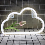 Cloud Neon Signs, LED Light for Wall Decor, Battery or USB Powered Sign Shaped Decoration Lights