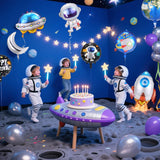 9pcs Space Balloons - Astronaut Rocket Balloons, Planets Themed Party Decorations for Birthday Parties