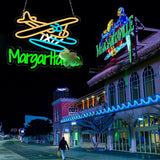 Beer Neon Signs for Wall Decor Mar.garitaville Airplane Neon Lights