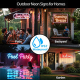 Outdoor Waterproof Neon Sign for Business, Professional Large Custom Outdoor Led Sign with Remote