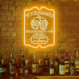 Neon Sign Customizable Home Bar For Man Cave,Custom Led Sign For Personalized Gifts For Father