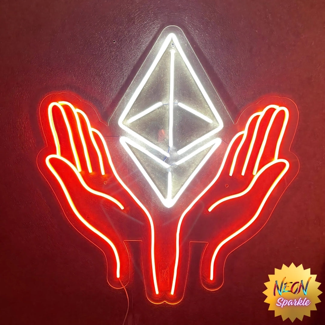Neon Sparkle Custom HODL Neon Sign –  LED Crypto Wall Descoration Neon Sign