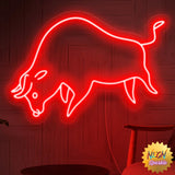 Bold Bull Neon Sign - Eye-Catching LED Decor by Neon Sparkle