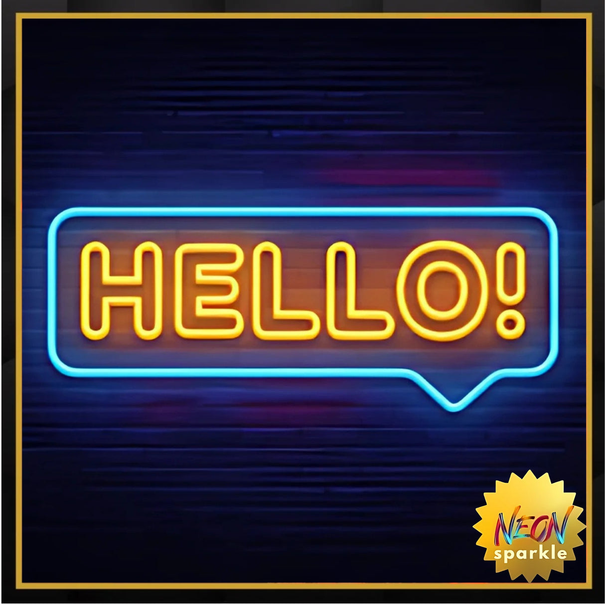 Hello Neon Sign - Bright and Friendly LED Wall Light by Neon Sparkle