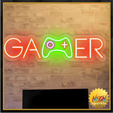 GAMER Neon Sign - Small LED Gaming Room Light by Neon Sparkle
