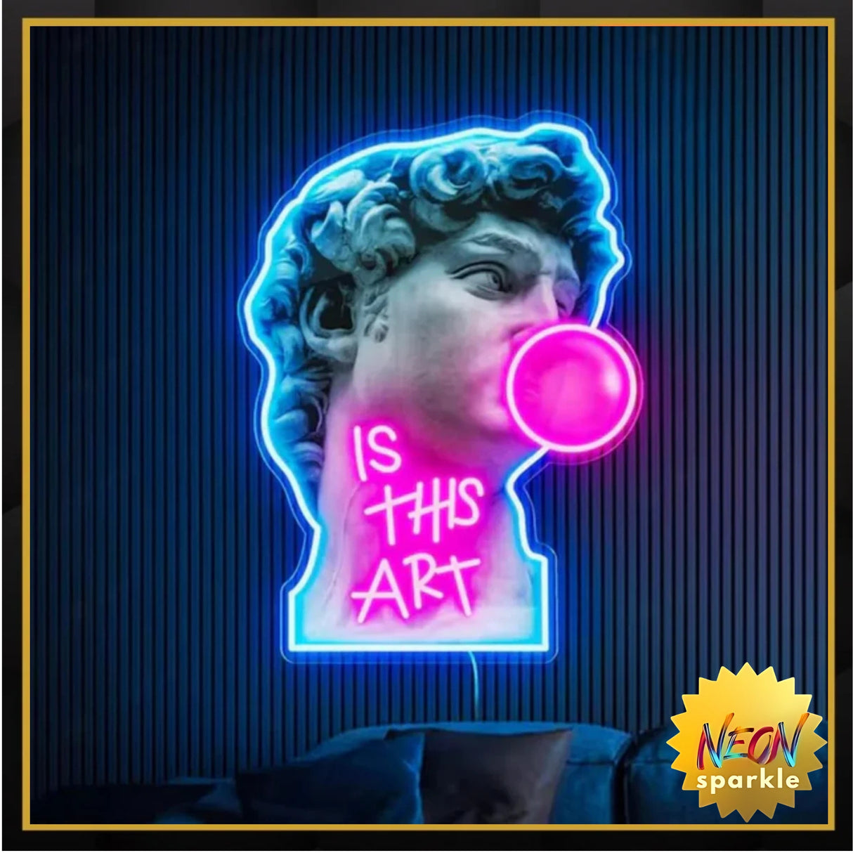 Pop Art David UV Neon Sign 🌟 – Illuminate Your Space with Art and Style