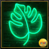 Monstera Leaf Neon Light – Tropical LED Wall Decor by Neon Sparkle