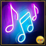 Musical Neon Sign - Vibrant LED Music Decor by Neon Sparkle
