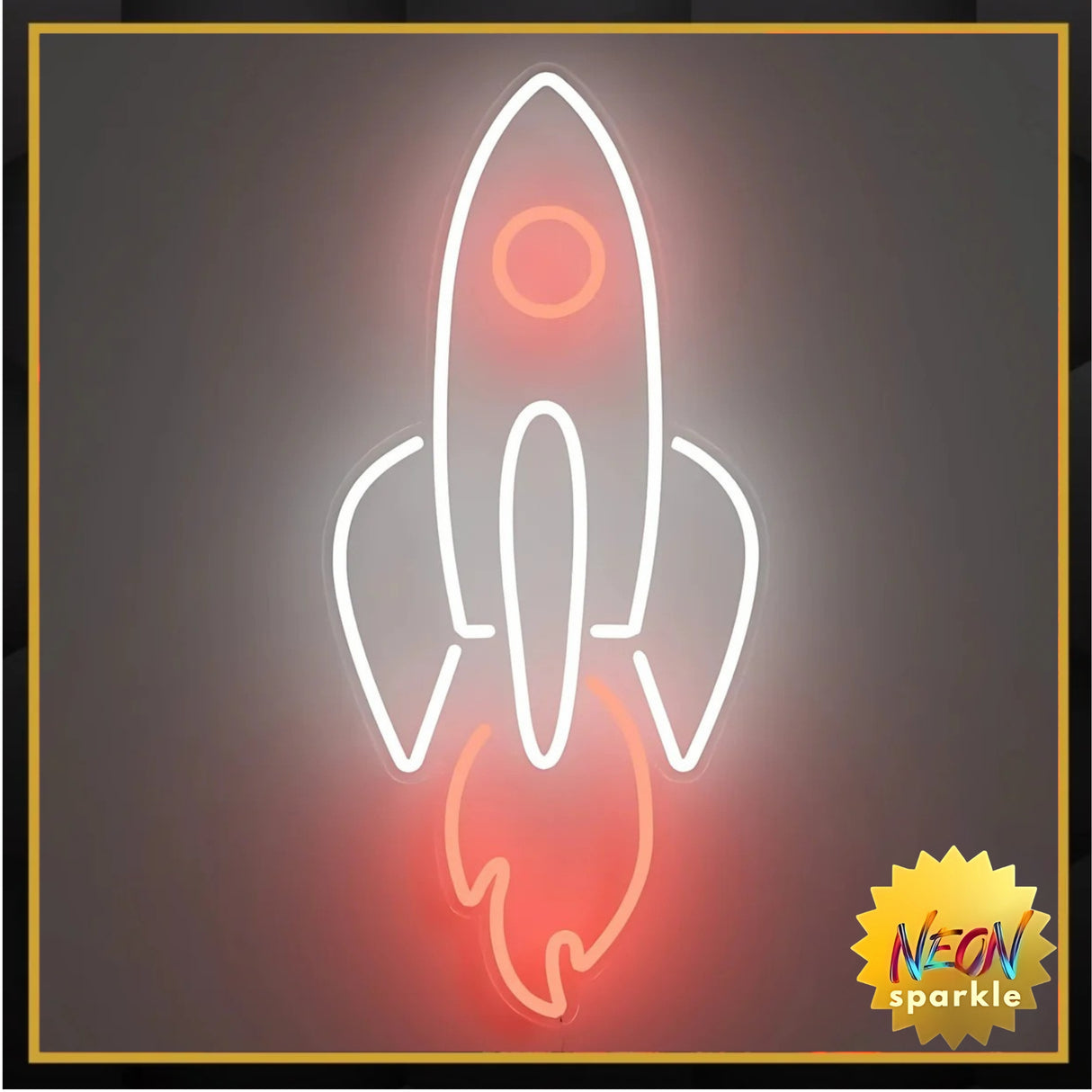 Rocket Neon Sign - Vibrant LED Wall Light by Neon Sparkle