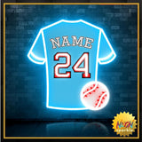 Neon Signs for Wall Decor, Customizable Number Name Softball Neon Sign