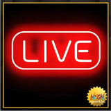 LIVE Neon Sign – LED Wall Light for Streaming & Decor by Neon Sparkle