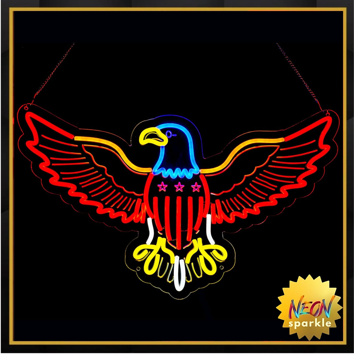 Eagle Neon Sign,Giant Eagles Light up Sign - Cool Neon Light Wall Decor for Home Karaoke Bar Restaurant