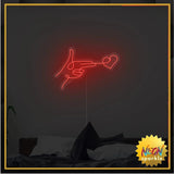 Hand Shoot Neon Sign
