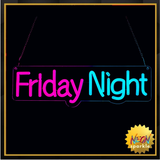 Friday Night Neon Sign,15.7 Inch Giant Friday Night Light up Sign - Cool Neon Light Wall Decor for Home Karaoke Bar Restaurant Pub Cafe Salon Game Room, USB Powered (15.7 x 4.7 inches, 1Pack)