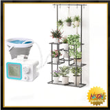 Self-Watering Outdoor Plant Stand with Automatic Drip Watering System 4 Tier with Hanging