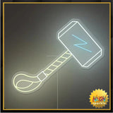 Thor Hammer Neon Sign by Neon Sparkle - LED Wall Light for Marvel Fans