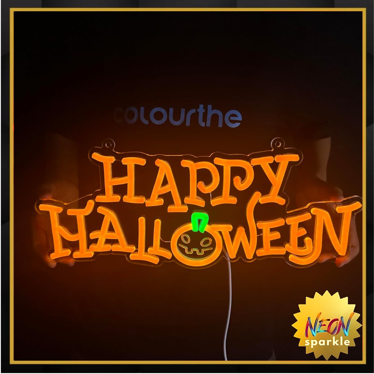 Happy Halloween Led Neon Sign for Halloween Decor Holiday Party Gift USB Powered (15.7 inch x 6.29 inch)