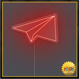 Paper Rocket Neon Sign - Whimsical LED Decor by Neon Sparkle