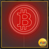 Bitcoin Neon Sign - Bold Cryptocurrency LED Decor by Neon Sparkle