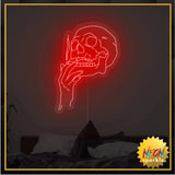 Smoking Skull Neon Sign