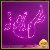 Falling Guy Neon Sign - Fun LED Gaming Decor by Neon Sparkle