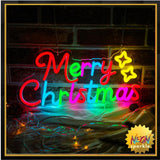 Merry Christmas Neon Sign, Dimmable LED Christmas Lights Neon Letter Sign for Window Displays