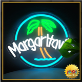Beer Neon Signs for Wall Decor Mar.garitaville Coconut Tree Neon Lights for Bedroom
